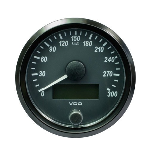 Picture of A2C3832950030 - Speedometer Singleviu 80mm 12/24V 300 Km/H Black
