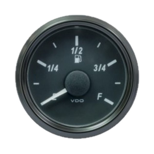 Picture of A2C3833120001 - Tank Level Gauge Fuel Singleviu 52mm 12/24V E - F Black 10 - 180 Ohm