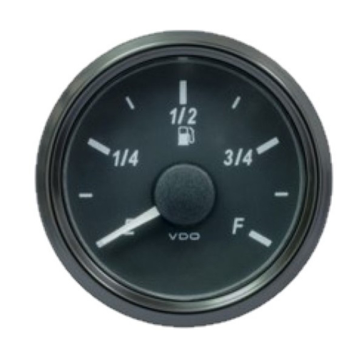 Picture of A2C3833120030 - Tank Level Gauge Fuel Singleviu 52mm 12/24V E - F Black 10 - 180 Ohm
