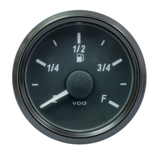 Picture of A2C3833150001 - Tank Level Gauge Fuel Singleviu 52mm 12/24V E - F Black 3 - 90 Ohm