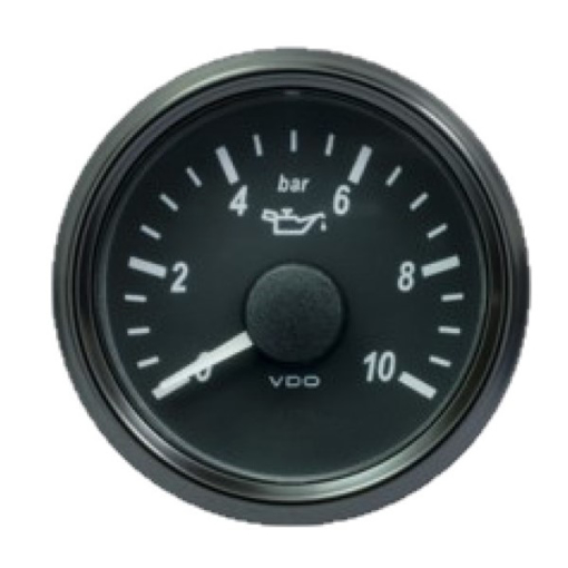 Picture of A2C3833170001 - Pressure Gauge Oil Singleviu 52mm 12/24V 10 Bar Black