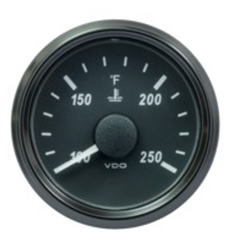 Picture of A2C3833330030 - Temperature Gauge Transmission Singleviu 52mm 12/24V 100 - 250F Black