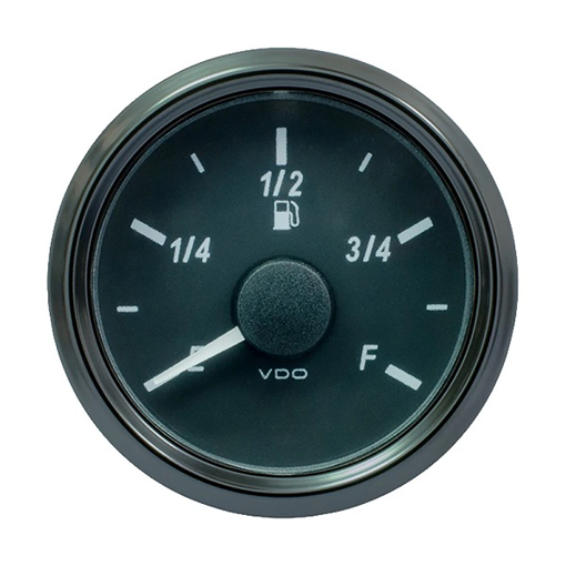 Picture of A2C3916300030 - Tank Level Gauge Fuel Singleviu 52mm 12/24V E - F Black 0 - 5V