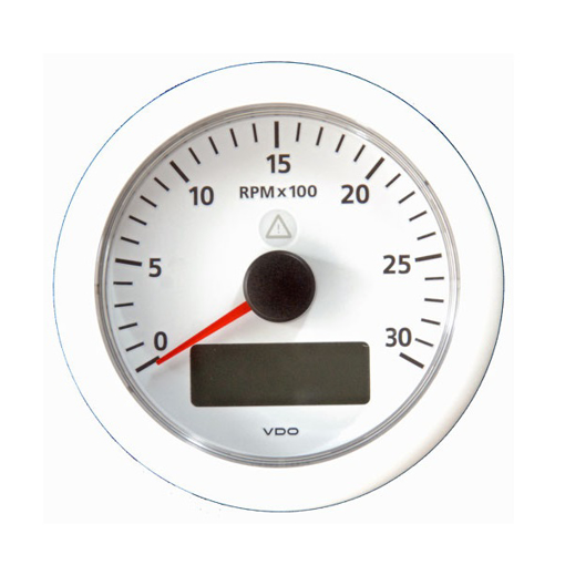 Picture of A2C59512396 - Tachourmeter Engine RPM Viewline 85 mm 12/24V 3000 RPM White