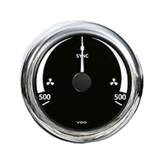 Picture of A2C59512402 - Synchroniser Gauge Engine Rpm Viewline 85mm 12/24V +500 Rpm Black