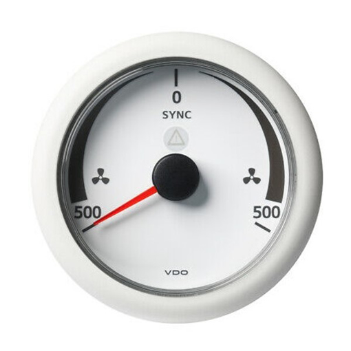 Picture of A2C59512403 - Synchroniser Gauge Engine Rpm Viewline 85mm 12/24V +500 Rpm White