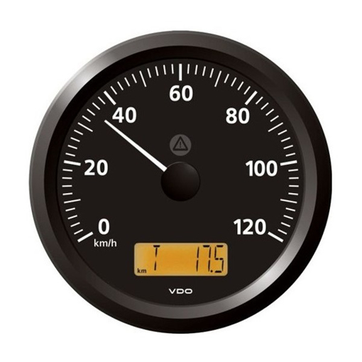 Picture of A2C59512422 - Speedometer Viewline 110mm 12/24V 120 Km/H Black