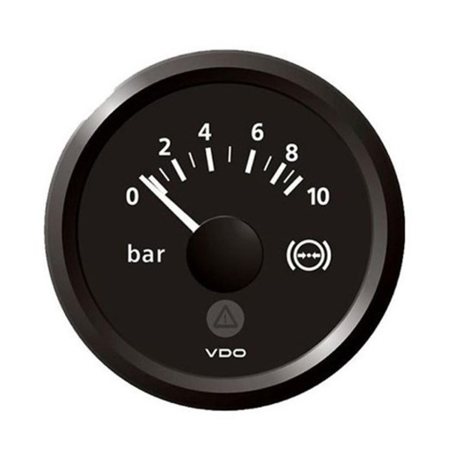 Picture of A2C59514104 - Pressure Gauge Air Brake Viewline 52mm 12/24V 10 Bar Black