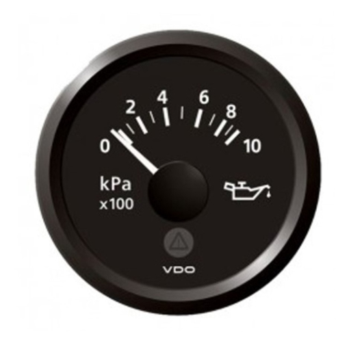 Picture of A2C59514115 - Pressure Gauge Oil Viewline 52mm 12/24V 1000 Kpa Black