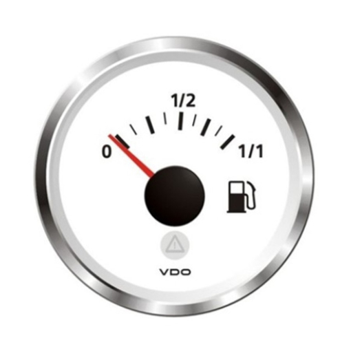 Picture of A2C59514183 - Tank Level Gauge Fuel Viewline 52mm 12/24V E - F White 3 - 90 Ohm