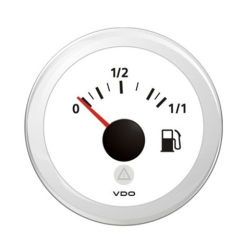 Picture of A2C59514184 - Tank Level Gauge Fuel Viewline 52mm 12/24V E - F White 10 - 180 Ohm