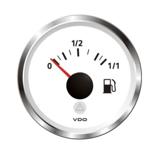 Picture of A2C59514185 - Tank Level Gauge Fuel Viewline 52mm 12/24V E - F White 10 - 180 Ohm