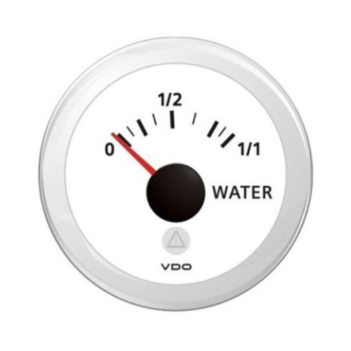 Picture of A2C59514677 - Tank Level Gauge Water Viewline 52mm 12/24V E - F White 20Ma