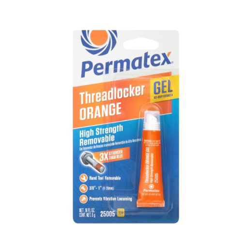 Picture of 25005 - HIGH STRENGTH REMOVABLE THREADLOCKER ORANGE