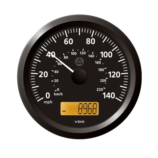 Picture of A2C59512376 - Speedometer Viewline 85mm 12/24V 140 Mph Black