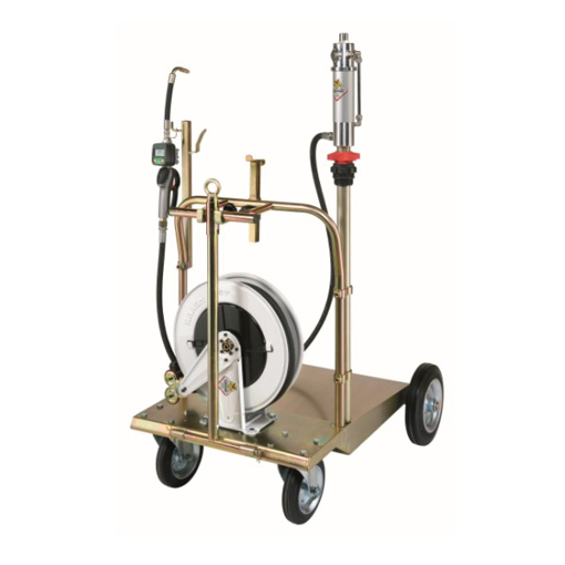 Picture of 35200 - Mobile Lube Unit For Drums 180-220 Kg, With Piston Pneumatic Pump R 3:1 - 14 L/Min, Trolley P/N 8020