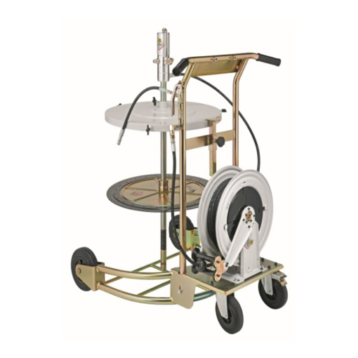 Picture of 64001 - Mobile Grease Dispenser For 180-220 Kg Drums With Pump R 50:1, Hose Reel 12 M & Trolley P/N 80210