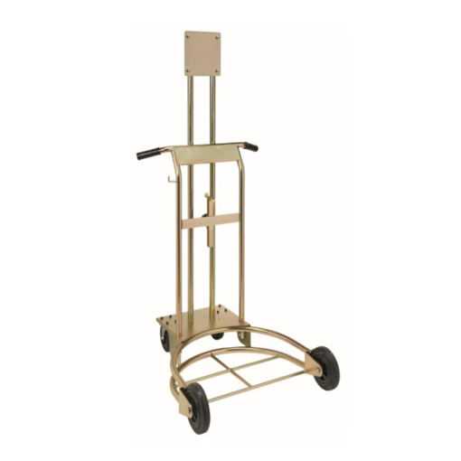 Picture of 80215 - Trolley With 4 Wheels, 2 Fixed & 2 Adjustable, For 180 ÷ 220 Kg Drums & Column With Bracket For
