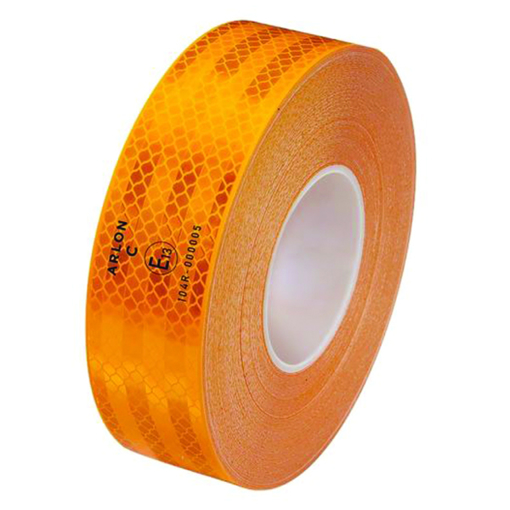 Picture of VCYELLOW - 50M - YELLOW SINGLE LAYER (ALUMINIUM BACKING) REFLECTIVE EC104 REGULATED, CONSPICUITY TAPE